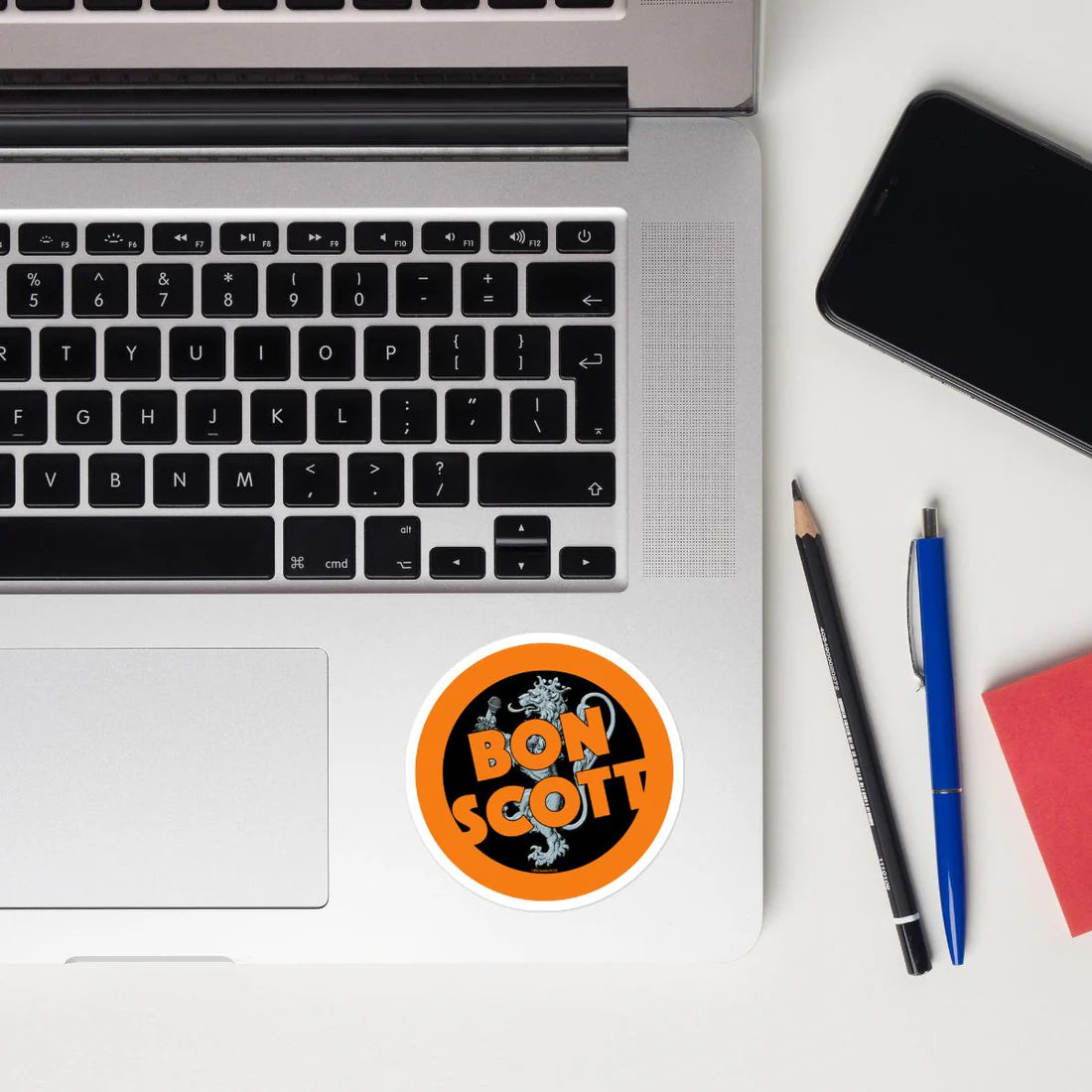 Bon Scott Orange Crest Sticker