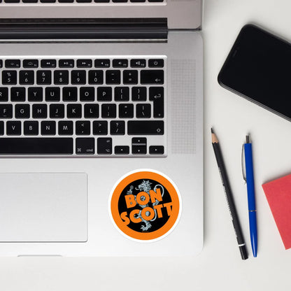 Bon Scott Orange Crest Sticker